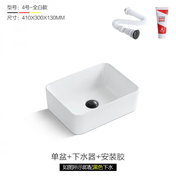 악목 블랙실 탑카운터 스퀘어 화장실 베란다 가정용 단분 도자기 방지 넘치다 물 4번 단분 도자기 물 접촉 가능 화
