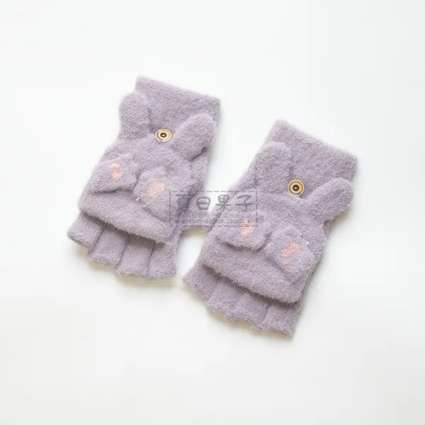 겨울니트장갑 S4 다이어리 여학생 보온 털실 반손 손가락 노출 큐트 쓰다 자 2648228479