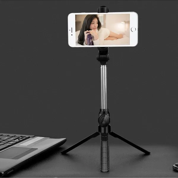 셀카봉삼각대 화웨이 Note10블루투스 셀카봉 미니 간편 통용 셀프배열 삼각대 T01 블랙