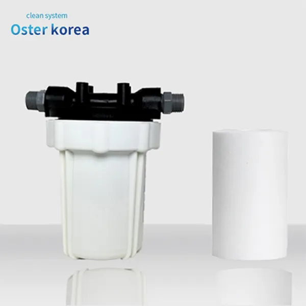 오스터 600ml 피팅 1호 녹물 석회석 흙탕물 정수기, 불투명하우징(4kg수압용)