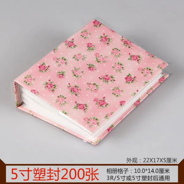포켓식앨범 5inch액자 200장 아이디어 상큼 3R사진첩 페이지삽입 오촌 성장, T10-5inch200장-로즈