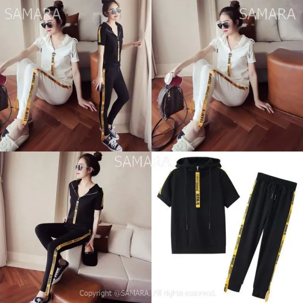 Qterra 특허브랜드 반팔티 티 운동복 여자 후드 빅사이즈 트레이닝복세트