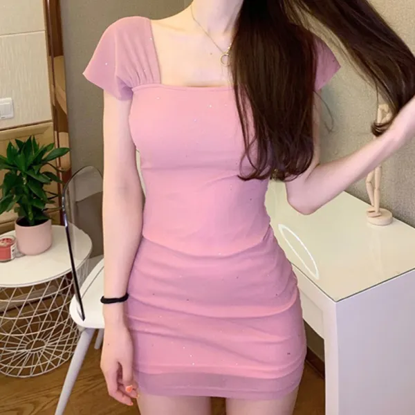 뉴나이트 숍 여장 섹시녀 인간미 노출 슬림해보이는 슬림백 힙원피스 여하