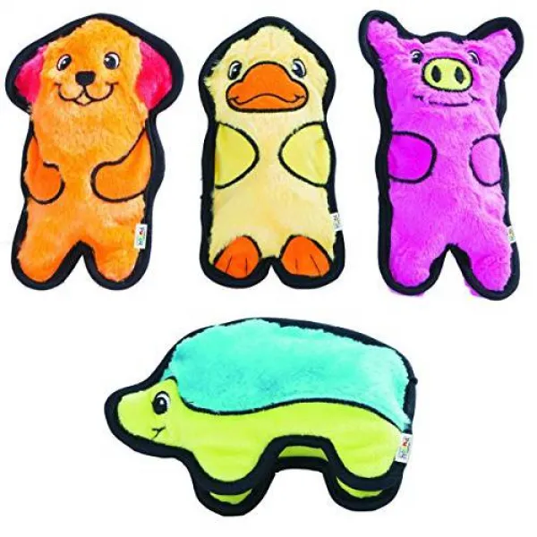 외향 사냥개 (4 팩 멀티 팩) 무적 인형 봉제 인형이 적은 개 완충기가있는, 상세내용참조