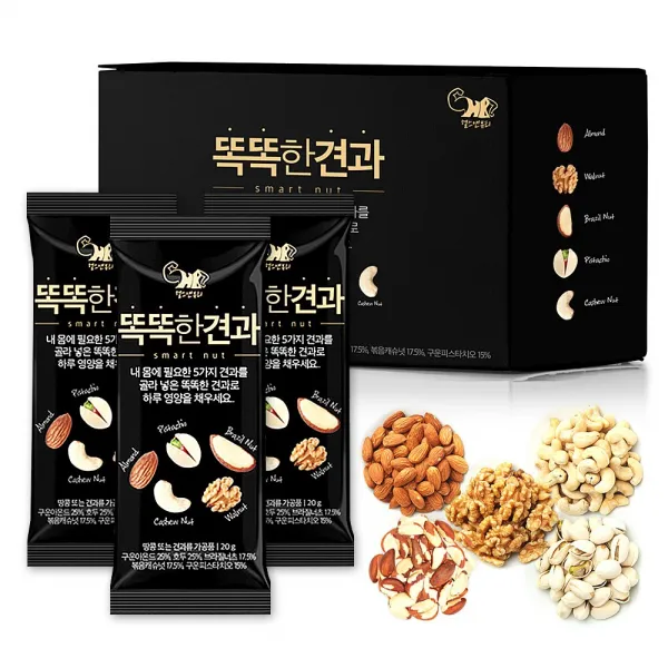 헬스앤뷰티 똑똑한 하루 견과 임산부 견과류 1박스 30개 혼합견과 믹스넛 매일 견과 소포장 개별포장