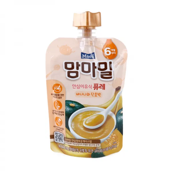 [메가마트] 매일 맘마밀 이유식퓨레바나나단호박 100g, 필수