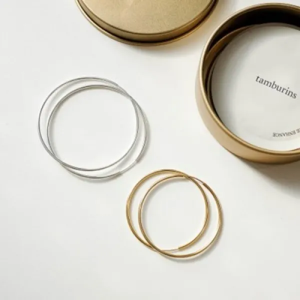  텐바이텐 실버 기본 빅 링귀걸이 골드 링