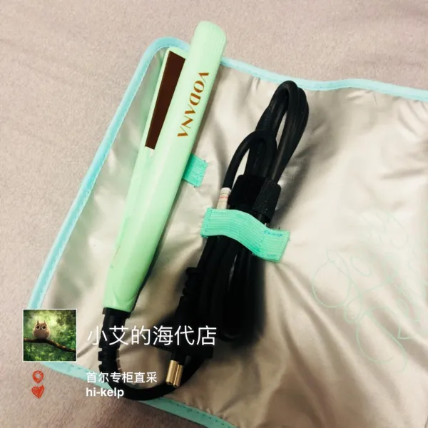 Dec.07 828번 보다나 미니롤 투웨이 고데기 직판형 휴대용 소형 학생 기숙사z 미니 그린 샌드위치 수납 가방 포함 