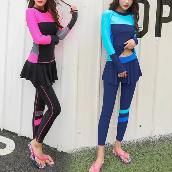 아웃사이즈 Dm18006 빅사이즈 프릴치마 래쉬가드 세트