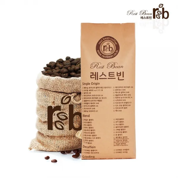 레스트빈 헤이즐넛 향커피 1kg, 홀빈(분쇄선택가능), 1kg