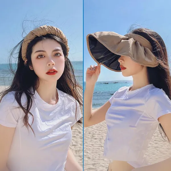 SENCELA 2in1 UV 자외선 차단 썬캡 모자 머리띠
