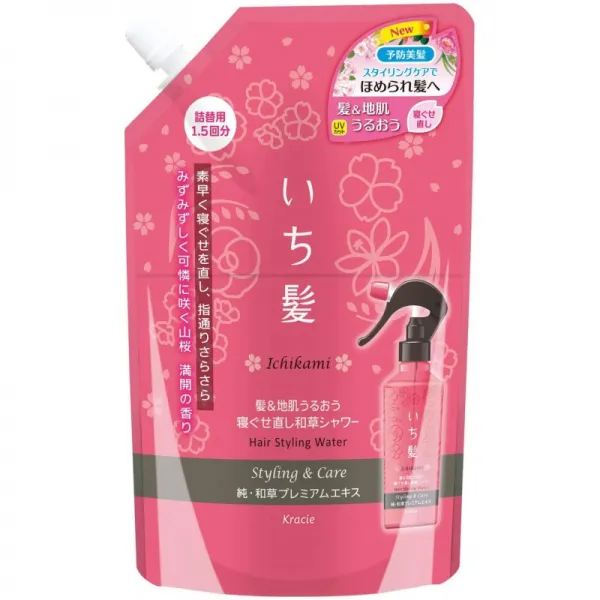 이치 머리 헤어 & 두피 촉촉 해지는 잠버릇 다시 和草 샤워 리필 용 375mL, 단일상품