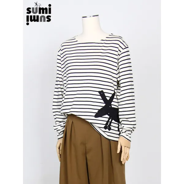 노새패치스트라이프티셔츠 Sulfts07