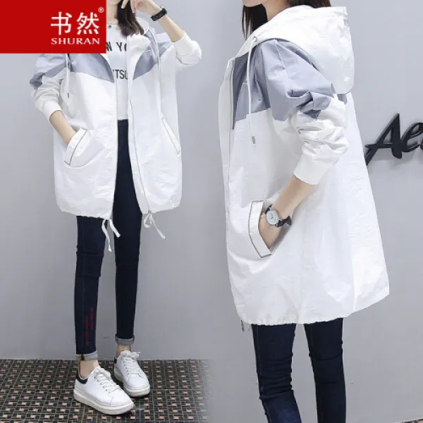 책 초가을 코트 여춘추복 2019 신형 트렌드 중학교 학생 한판 여유 오버코트 롱(6)