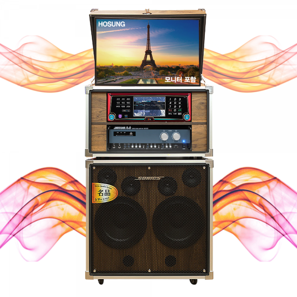 호성음향 가정용 업소용 노래방기계 풀 세트 Pro2900led 노래방반주기 Pro2900led 355hk 유선마이크