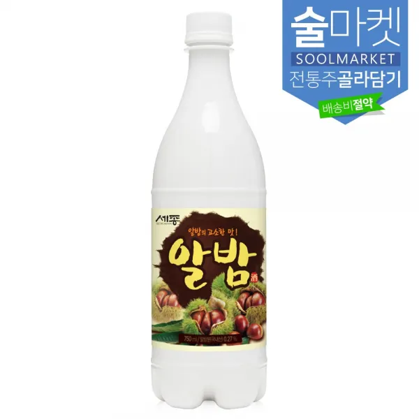 술마켓 200여종 유명 전통주 내맘대로 골라 담기 합배송, 1병, 조은술 세종 알밤주 6도 750ml 막걸리형 전통주
