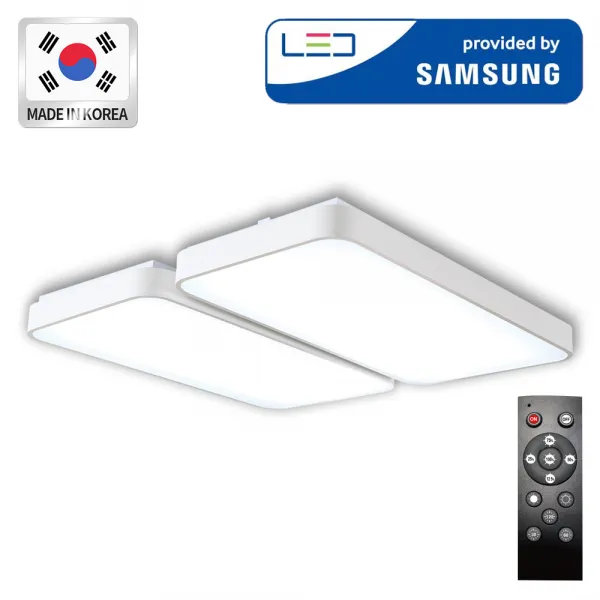 비추다 국내제작 리모컨 거실4등 120W 시스템 LED 전등 삼성칩, 블랙