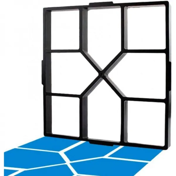 콘크리트 거푸집 정즈크리 DIY보도 시멘트 벽돌 모르타르 포장형 돌 층계 격자형 사각 40x40cm공원 도로