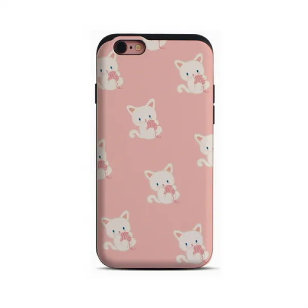  바보사랑 아이폰6 S 6s플러스 _슬라이드범퍼 Minicat 분홍실뭉치