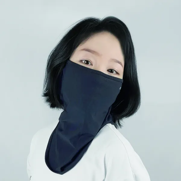 믹스어블 넉넉한 전체 메쉬 자외선차단 얼굴 안면 가리개 페이스 커버, 블랙