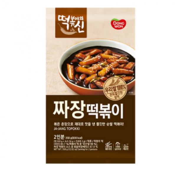 동원 떡볶이의신 짜장 떡볶이 358g 3개