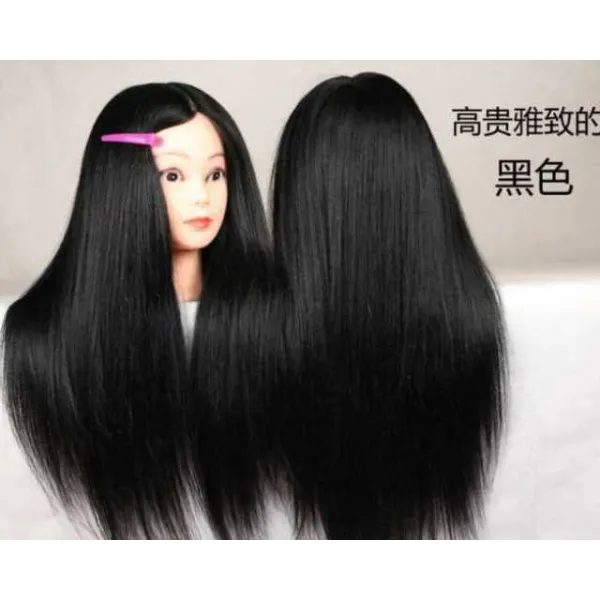 페이크 인 머리카락 생머리 배우다 위빙 집게핀 의 세련되다 헤어컬 가발 연습용 운전대, 1, 85% 생머리 블랙 화장하다 _경조용