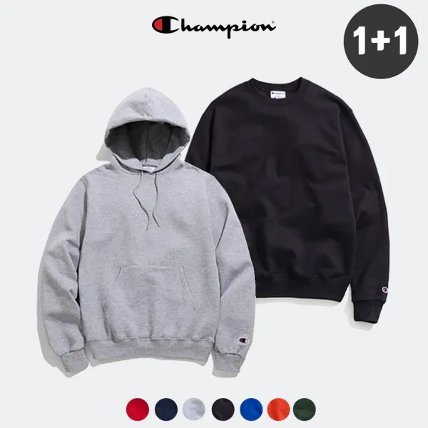 챔피온 (1+1)챔피온 S600 파워블랜드 맨투맨+S700 후드티 맨투맨