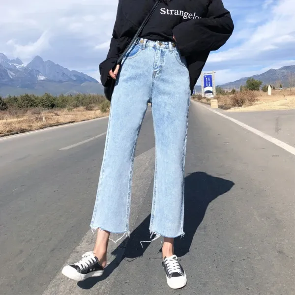 머머다 머머다 여성 일자핏 청바지 와이드핏 데님팬츠 봄 신상13 Ssq13 584651244627