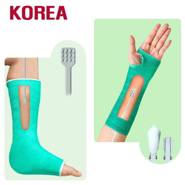 헬스데이 깁스긁개 팔 다리 기브스 가려움 알콜솜, 1개