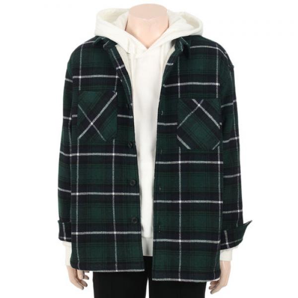  폴햄 19 겨울 공용 오버핏 플란넬 체크 보아자켓 Phz4jp3043 갤러리아 