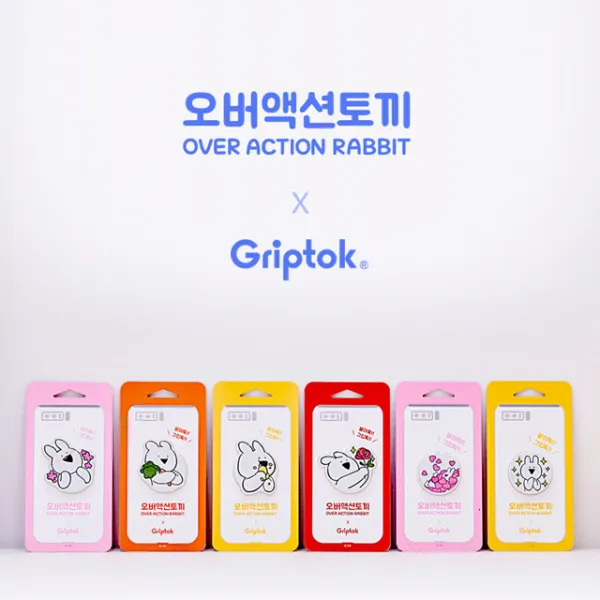 디자인바니 오버액션토끼 그립톡, 꽃, 1개