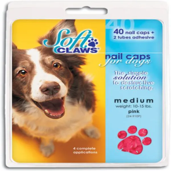 Canine Soft Claws Nail Caps XX-Large Pink 송곳니 소프트 클로 네일 캡 XX- 대형 핑크, 1