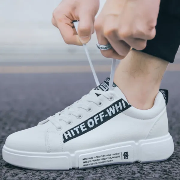 도오빠 남자 운동화 학생 학교 남성 깔끔한 흰색 가죽 커플 신발