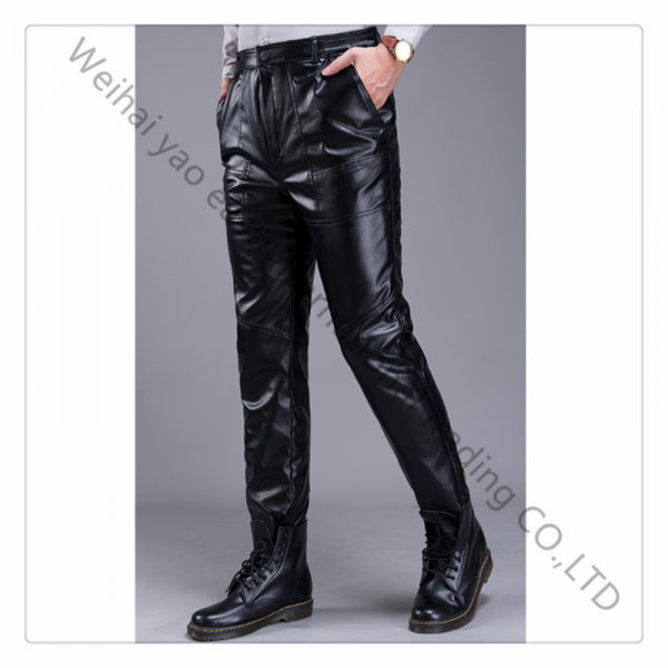 플러스 두꺼운 벨벳 겨울 따뜻한 중년 남성 오토바이 방풍 바지nq2311