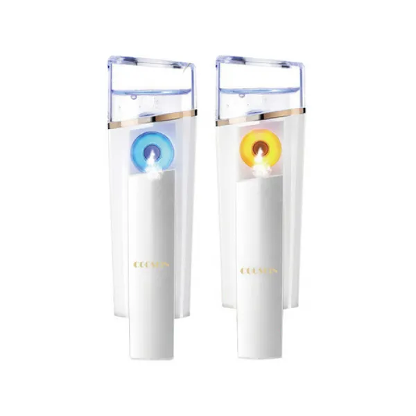 쿠스킨 N8 전동 LED 테라피 수분나노미스트+페이셜오투워터 60ml 미스트기, 옐로우, BNP 천문초 추가
