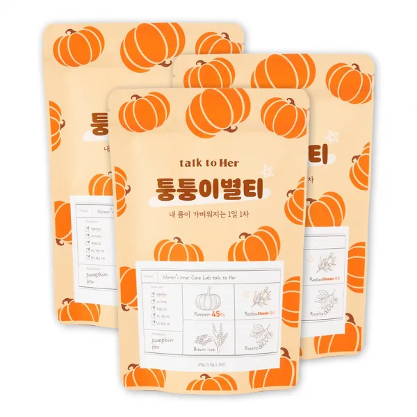 톡투허 퉁퉁이별티, 45g, 3팩
