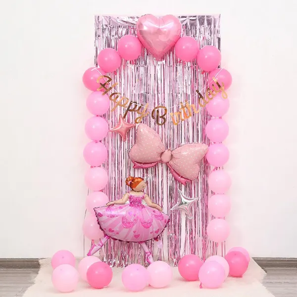 [피앤비유니티]파티초대 공주 파티커튼 생일세트, 커튼생일세트