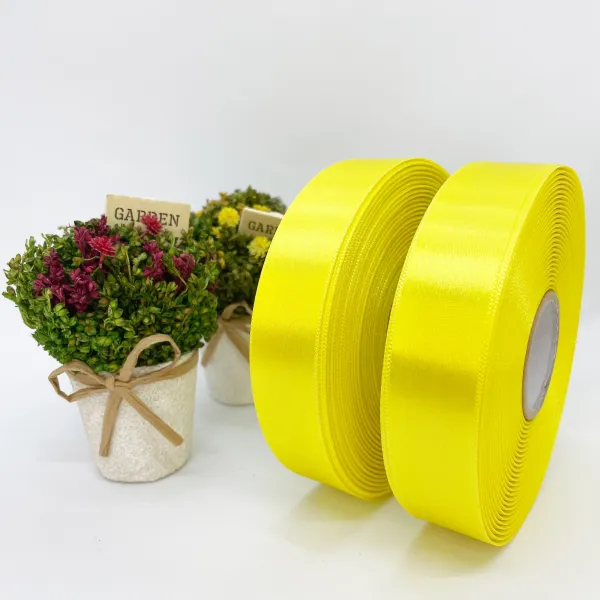 포장 리본 끈 제이제이리본 고밀도주자 2롤 45M (20mm 25mm), 25mm, 노랑