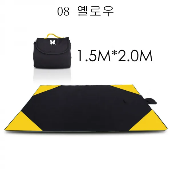 뉴타임즈11 캠핑방석 캠핑매트 야외 소풍 쿠션 휴대용 가을 소풍을 갈 때 접을 수 있는 방수 쿠션 XT19 A10, 08 옐로우