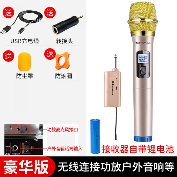 김정은 H10 무선 노랫소리가 요란한 것을 막다 U단조 빈빈하다 두개 열기 가라오케 OK 전용 전업 홈 KTV 음향 하리, H8 골드 디럭스 판 단화기 쿡밥 1