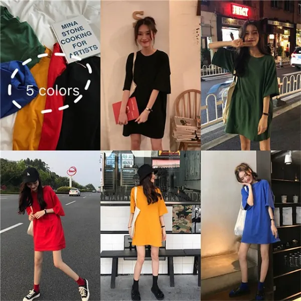 통큰마켓 미나 베이직 무지 여자 박스핏 반팔티 반팔 티셔츠