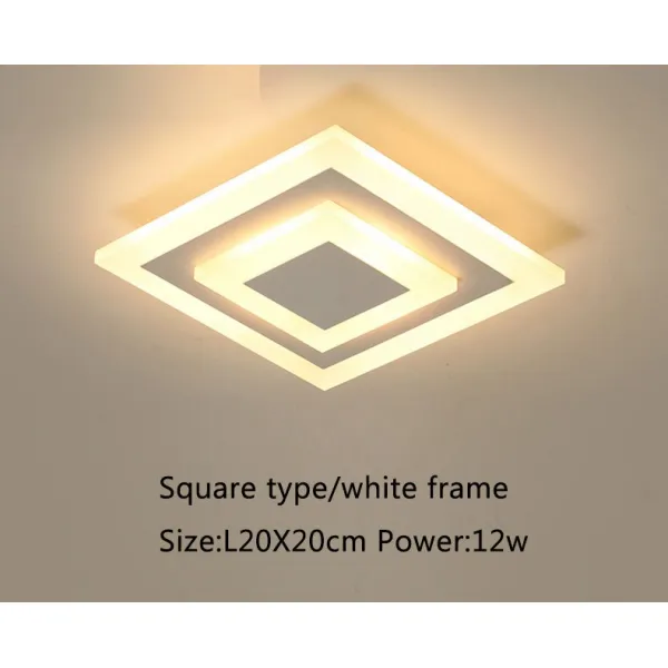 샹드리에 인테리어 천정등 간이 Led 흡정등 실내 조명 기구 현대 샹들리에 흡정등은 작은, White-l20x20cm 중국. 따뜻한 흰색, 아득히