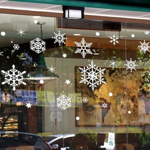 초이스스토어 겨울눈꽃 중형 유리장식스티커 유리용시트지 중형04 포인트스티커