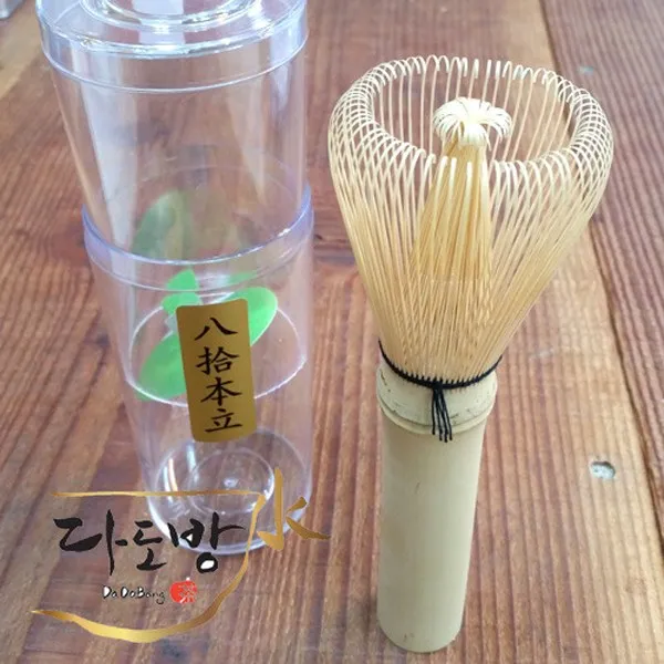 긴 키다리 차선(80본)/말차용 대나무 찻솔/다선 녹차가루 차도구