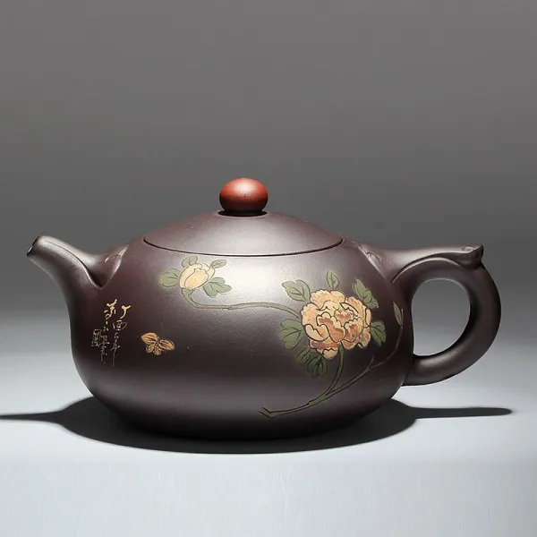 명호 가을 월 흥에 맞다 순 수공 명가 서시석 바가지 보라색 진흙 도를 깨닫다 다기 티포트 월계 단주전자 상좌를 배웅하다 나무
