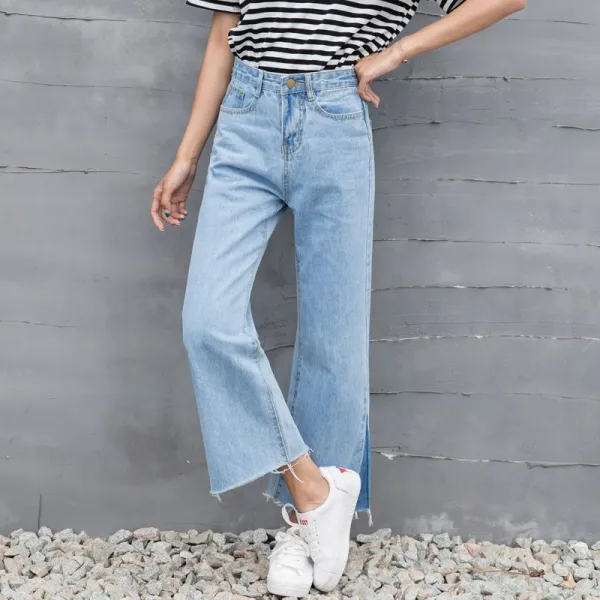 머머다 머머다 여성 일자핏 청바지 와이드핏 데님팬츠 봄 신상19 Ssq19 550355526512