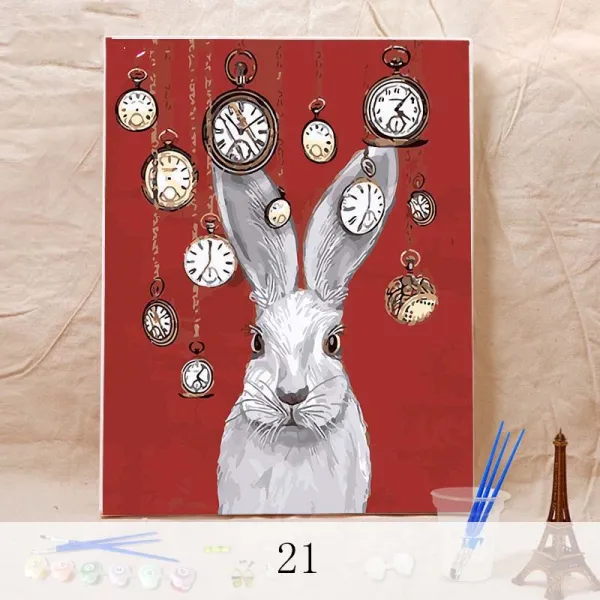 뉴타임즈20 diy 수채화 사슴거실에서 직접 그린 채색화 손으로 그림을 그리고 표구그림을 그린다 D5E16A10, 21 40CM*50CM(LHZ)