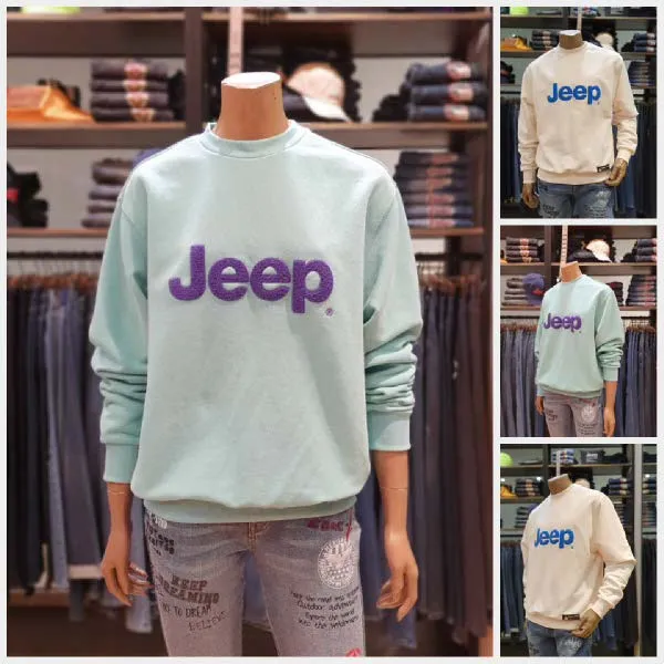 [현대백화점]지프 Jeep 남여공용 부클 지프로고 맨투맨 티셔츠 GL1TSU809