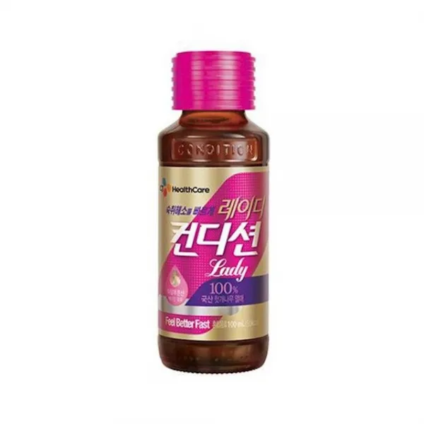 CJ 컨디션 레이디 100ml 병 개입 음료수 자양강장 건강식품, 1개