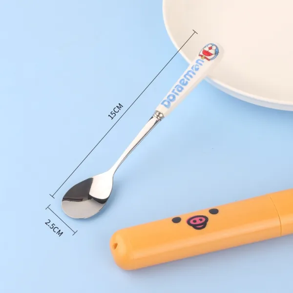 퀸 스텐컵 독창적 커피스푼 도자기 애니메이션 큐트 긴 자루 디저트 소녀 스테인리스 스틸 믹싱 단조탕, 15CMA 꿈 숟가락 외가닥 .무함
